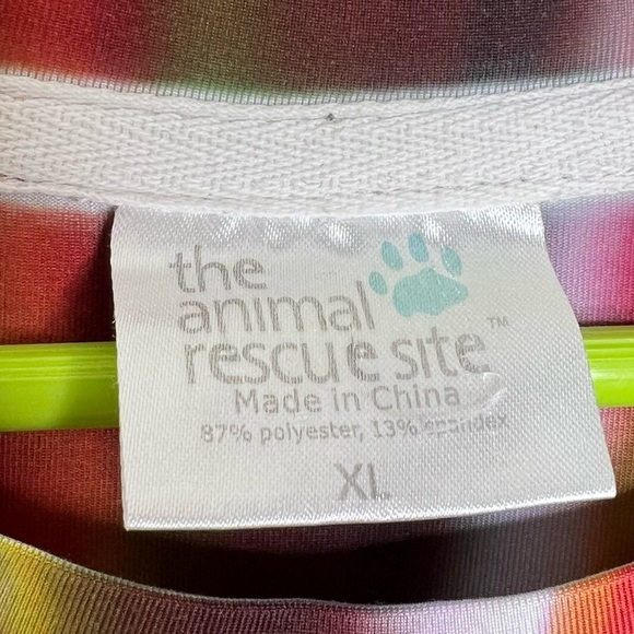 Animal rescue Flying Cat Kitty Portal Galaxy Colorful T Shirt Women’s Size XL - Picture 3 of 6